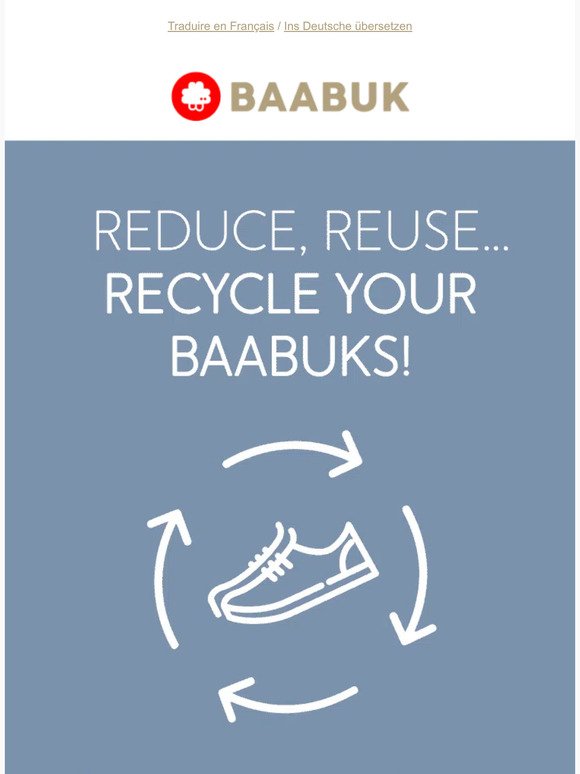 Reduce, reuse… recycle your Baabuks!