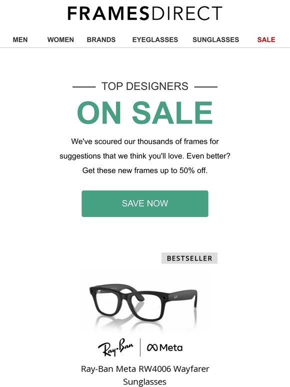 Sale Prices on Designer Eyewear that You'll Love
