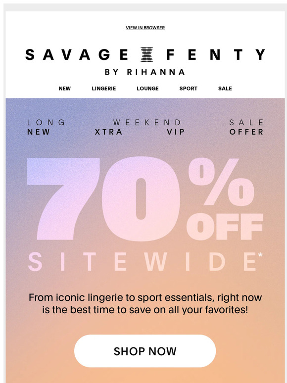 Savage x Fenty Email Newsletters Shop Sales, Discounts, and Coupon Codes