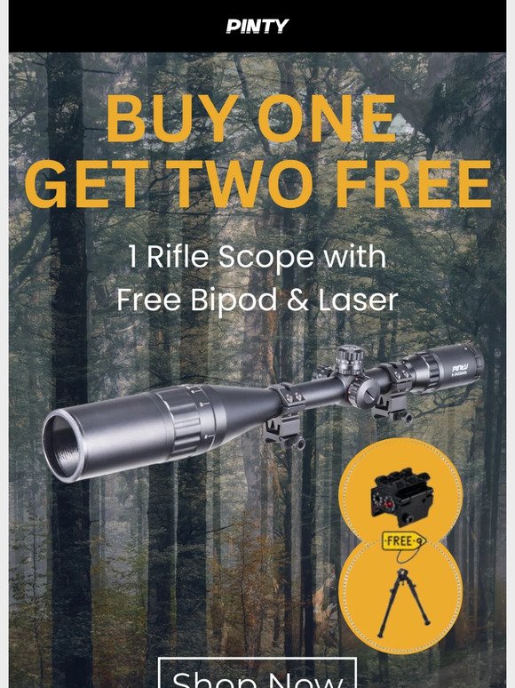 💥BUY 1 GET 2 FREE! Claim Your Bipod&Laser Today!