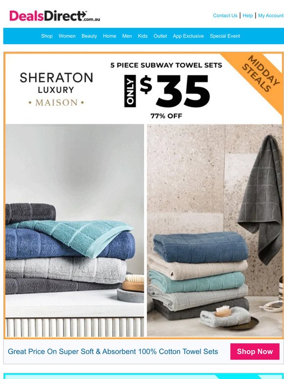 5 Piece Luxury Towel Sets Only $35 - Don't Miss Out!