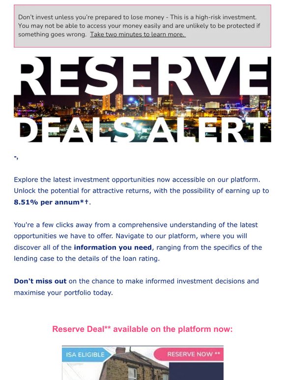 —, don't miss out on the latest reserve deal!