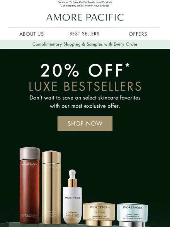 Your Favorite Skincare is 20% Off