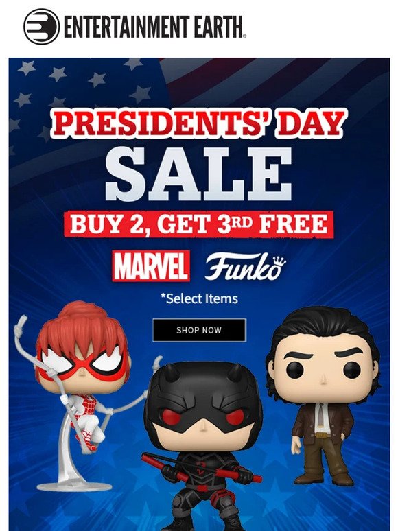 72 Hours Only! Buy 2 Funko Pops! Get 3rd Free