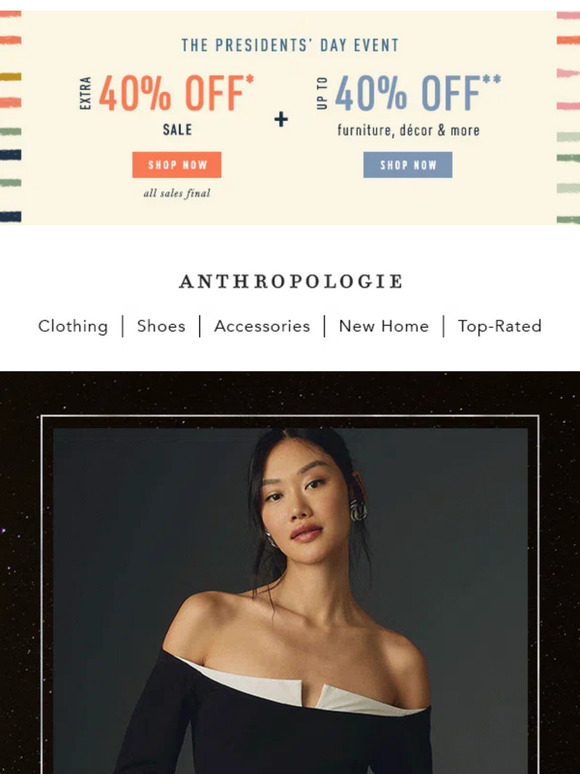 Anthropologie Email Newsletters Shop Sales, Discounts, and Coupon Codes