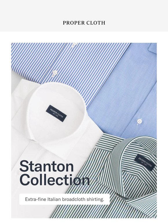 New Stanton Broadcloth Dress Shirts