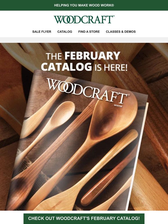 Woodcraft's February Catalog Is Here!