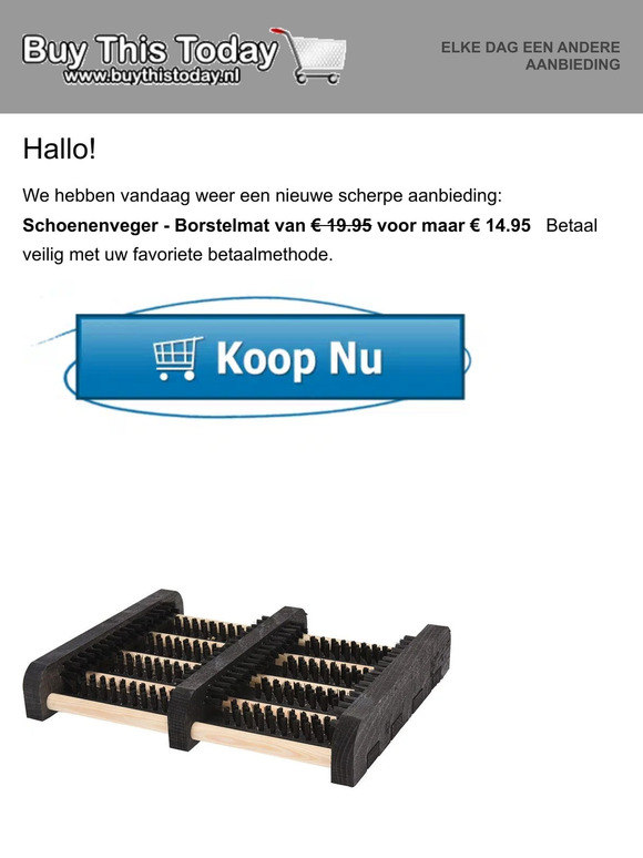 Nieuwsbrief van Buythistoday