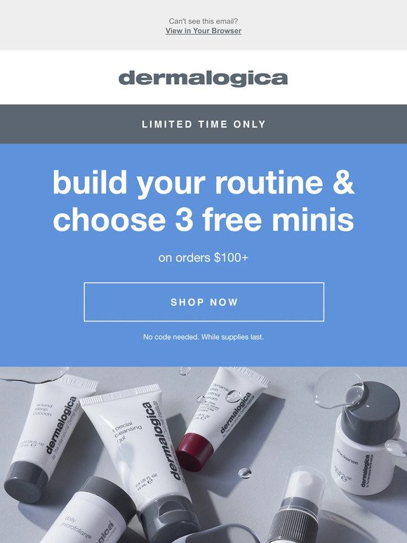 Customize your routine with 3 FREE minis