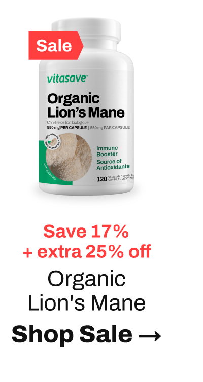 Save 17% off + extra 25% off Organic Lion's Mane | Shop Sale