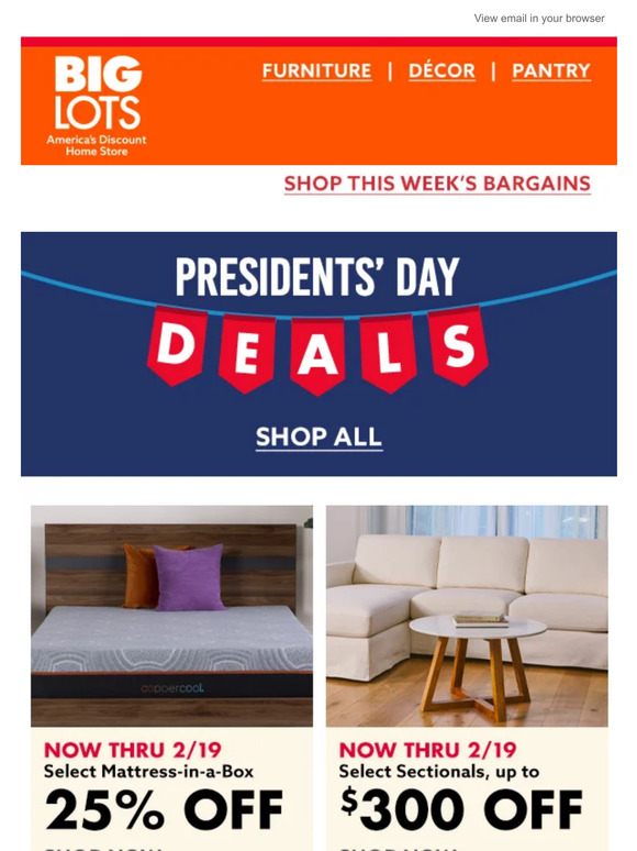 Big Lots! BIG Deals on Everything for Your Home!