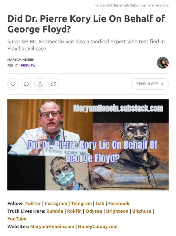 Did Dr. Pierre Kory Lie On Behalf of George Floyd?