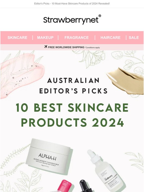 Editor's Picks - 10 Must-Have Skincare Products of 2024 Revealed!