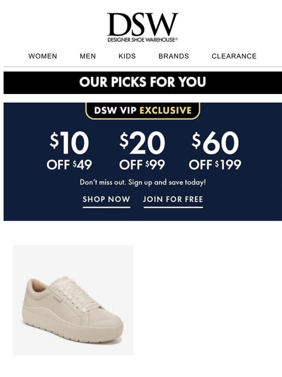 Dsw vip hot sale $1 off