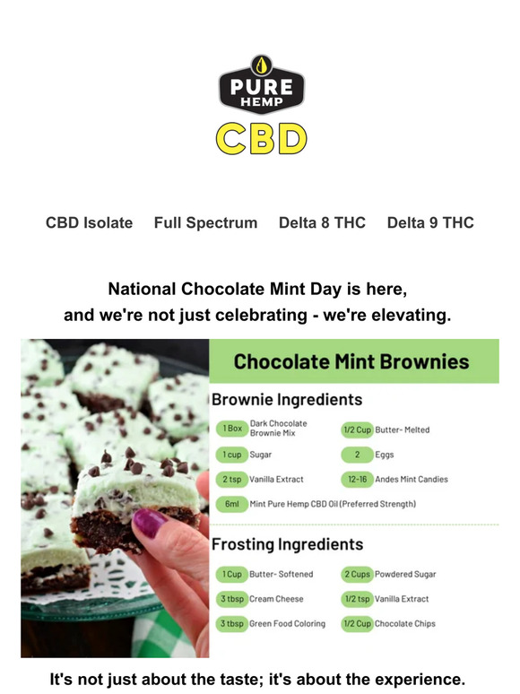 🌿Celebrate National Chocolate Mint Day with Pure Hemp!🌿