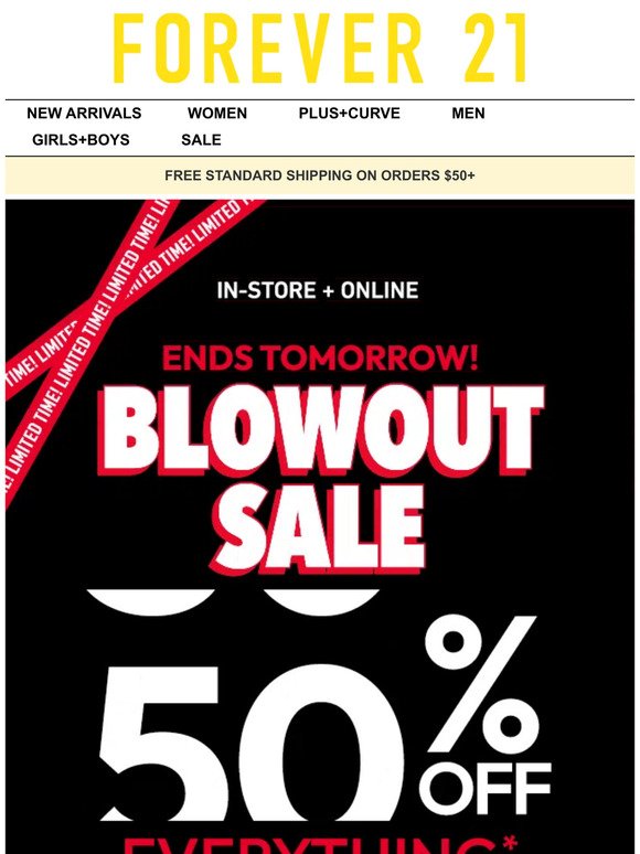 Don't Miss 50% Off Everything!