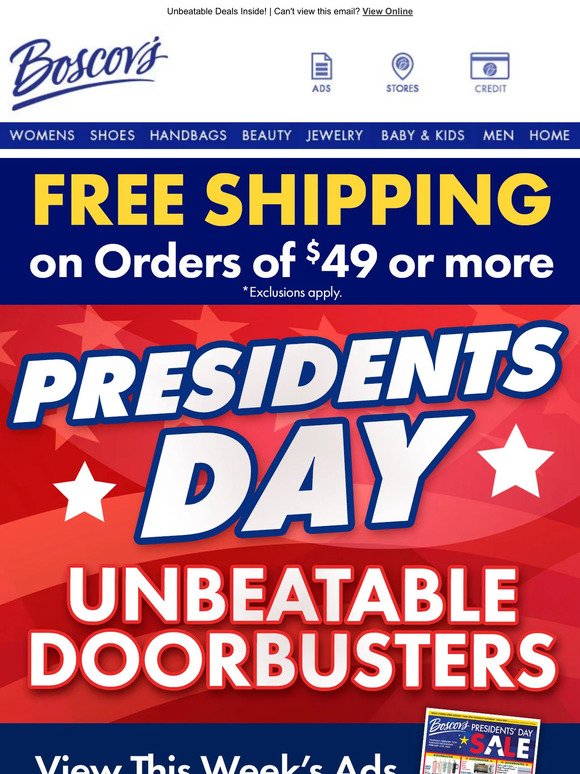 Red, White & Blue Doorbusters