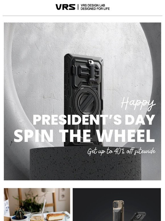 Spin the Wheel for Up to 40% Off Galaxy S24 Cases this President's Day!