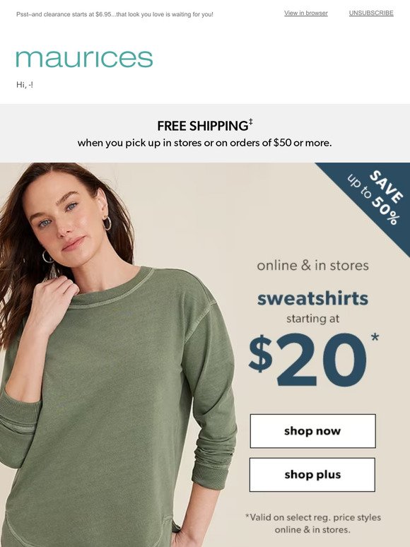 $20 & up: the comfiest sweatshirts around