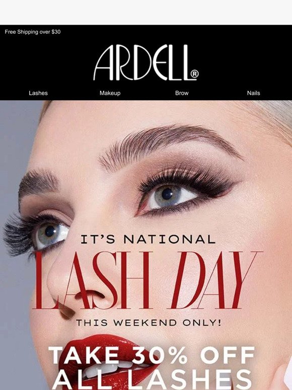 Psst... Did You Hear? It's National Lash Day! 30% OFF ALL Lashes! 💖