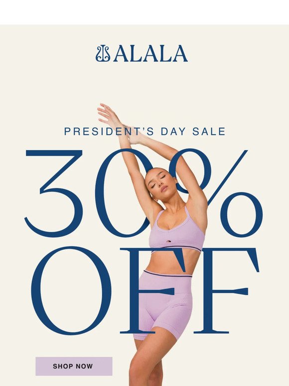 President’s Day: 30% OFF