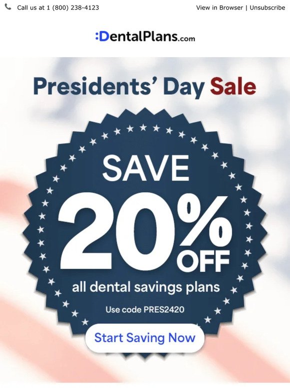 [Special Offer] 20% Off for Presidents' Day!