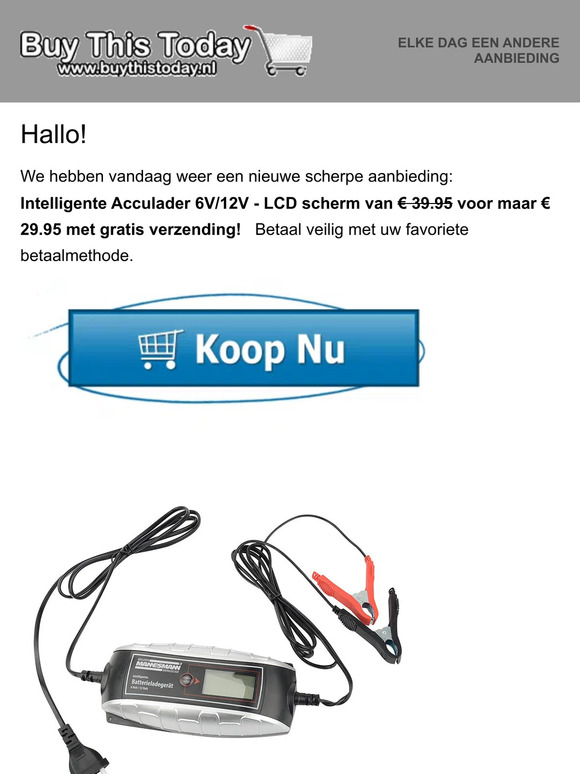 Nieuwsbrief van Buythistoday