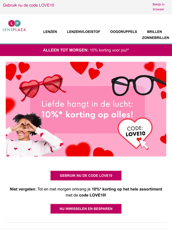 ALLEEN TOT MORGEN: 10% korting voor jou!