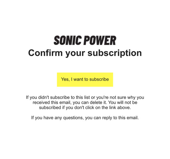 Confirm Your Subscription