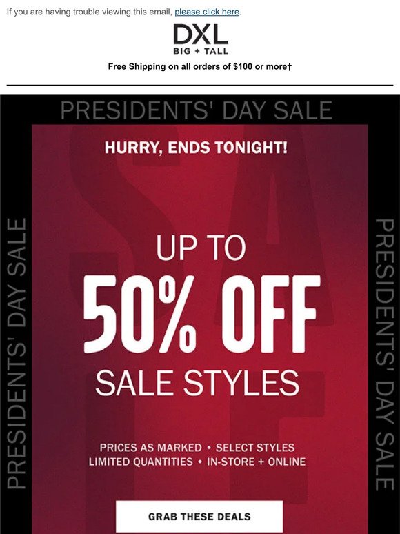 Up To 50% OFF Sale Ends Tonight!