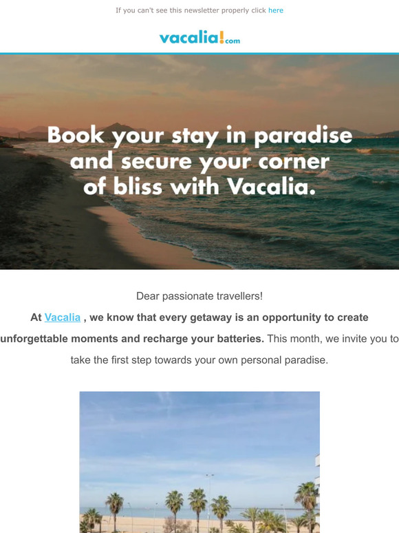 Don't miss this unique opportunity to enjoy paradise with Vacalia!