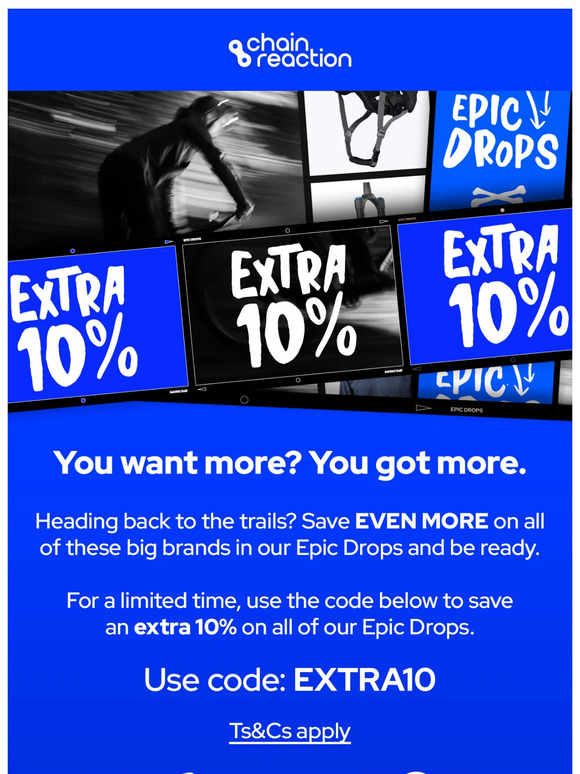 Want epic brands? Try code EXTRA10