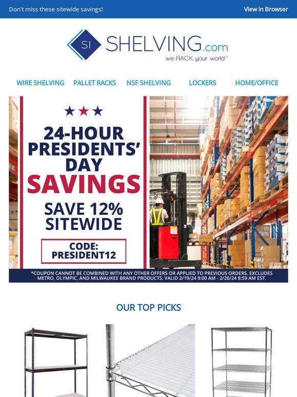Presidents' Day Sale: Executive Sitewide Savings 🌟