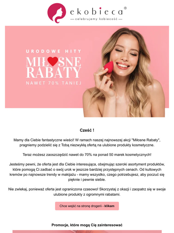 🌸 Odkryj Miłosne Rabaty i zaoszczędź do 70% na ulubionych kosmetykach! 💄🎉