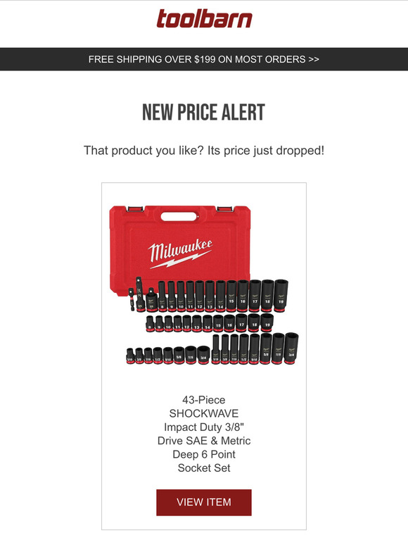 Act fast: price drop on the items you browsed