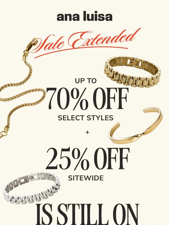 SALE EXTENDED: Up to 70% Off!