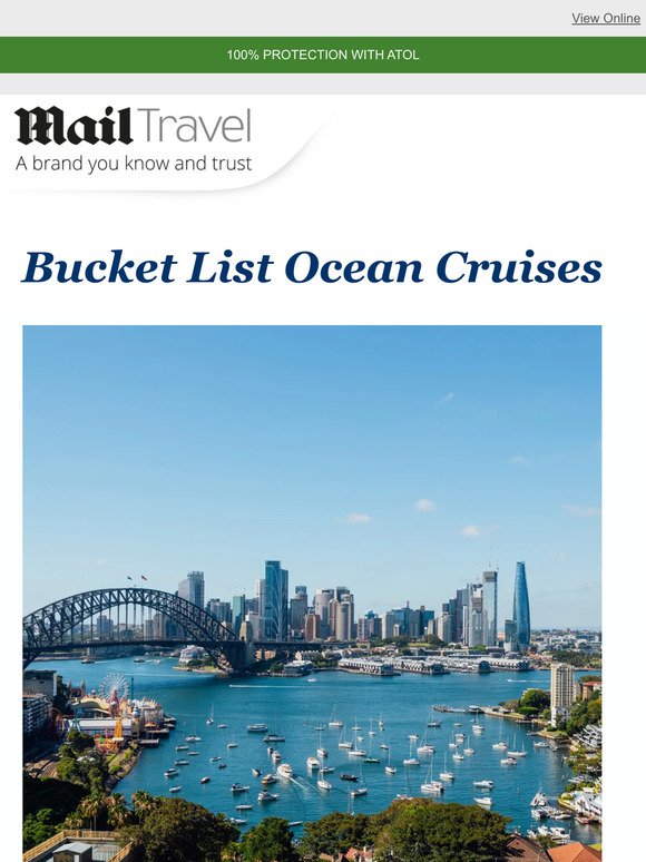 Bucket list ocean cruises 🚢