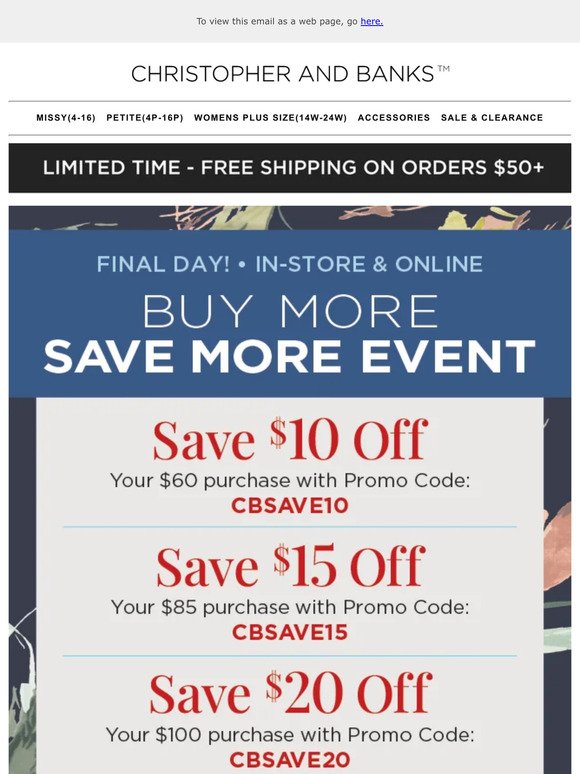 There's Still Time to Save!