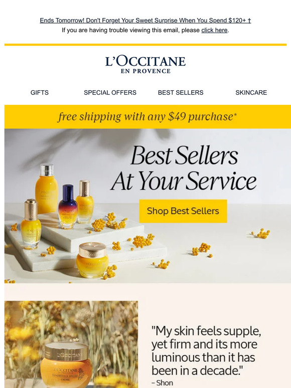 L'Occitane US Email Newsletters Shop Sales, Discounts, and Coupon Codes