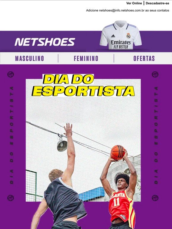 🏅 Celebre o Dia do Esportista com Netshoes 💜🏃‍♂️