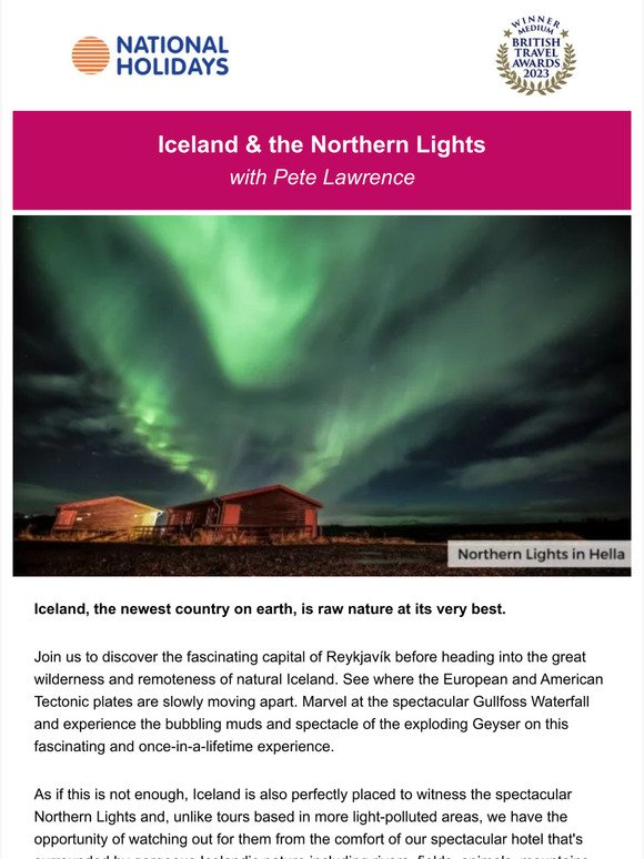 Explore Iceland & see the Northern Lights