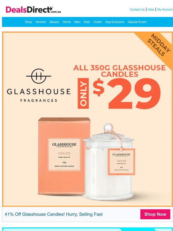 Priced To Clear 👉 Glasshouse 350g Candles, Will Sell Fast!