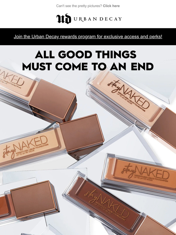 Urban Decay Say Goodbye To Stay Naked Foundation Milled