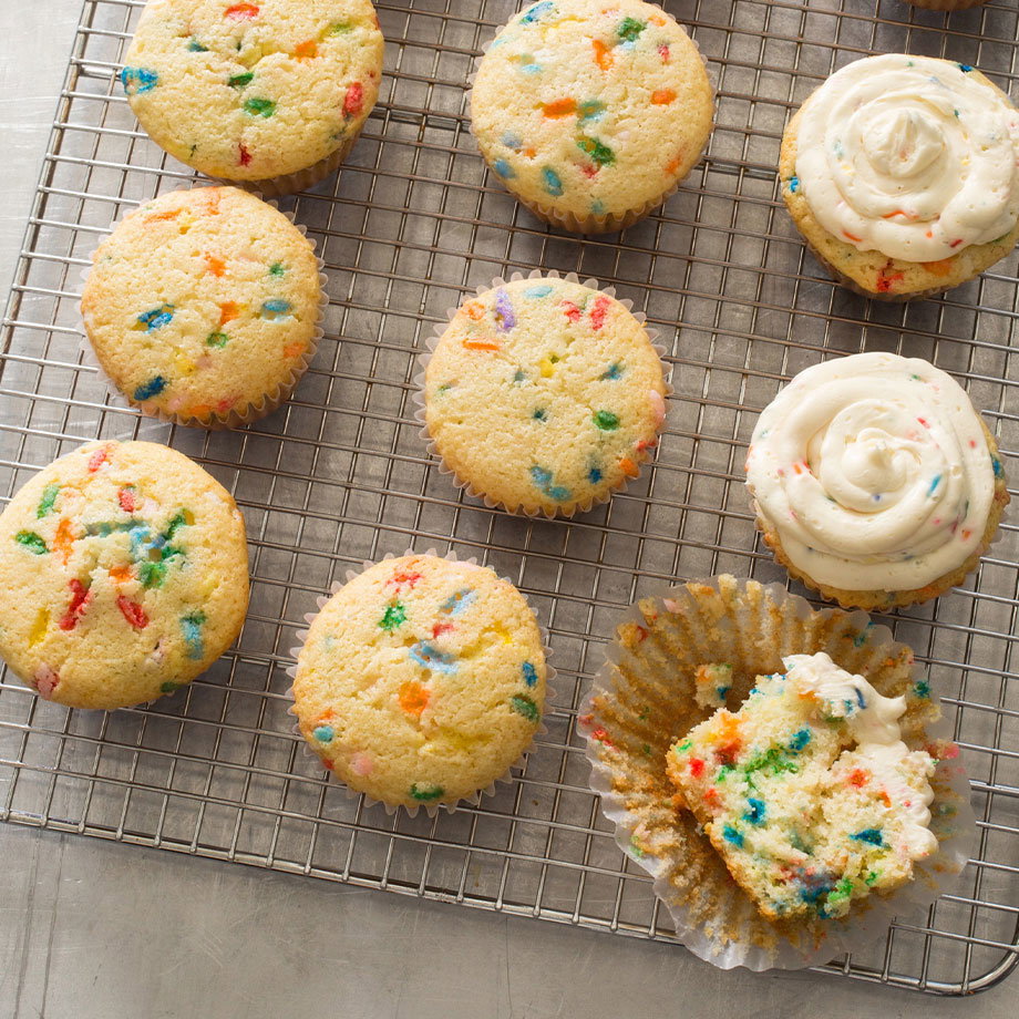 Gluten-Free Rainbow Sprinkle Cupcakes