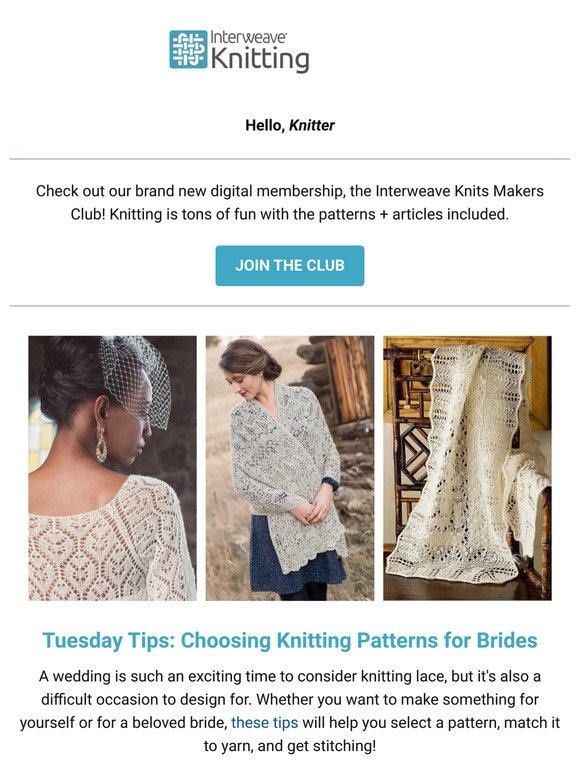 Handknit Wedding Wear: Tips to Pick a Pattern