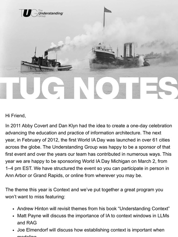 TUG Notes - February Issue - World IA Day 2024