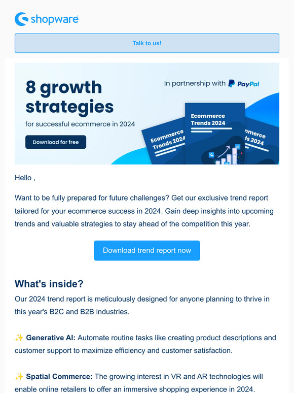 Shopware Your trend report 2024 8 Growth Strategies Milled