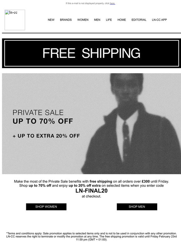 Private Sale: Up To Extra 20% Off 