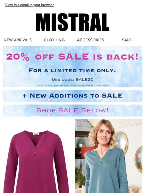 Mistral 2025 clothing sale