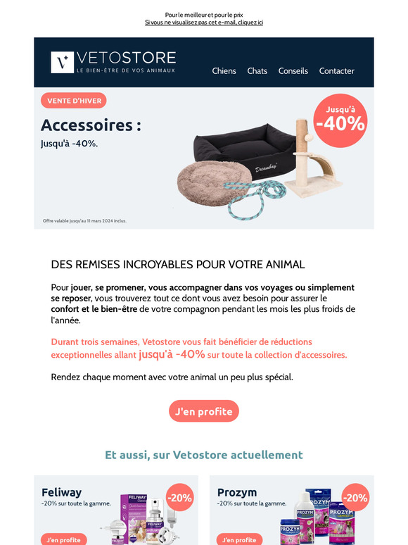 VENTE D'HIVER : Jusqu'à -40% sur les accessoires
